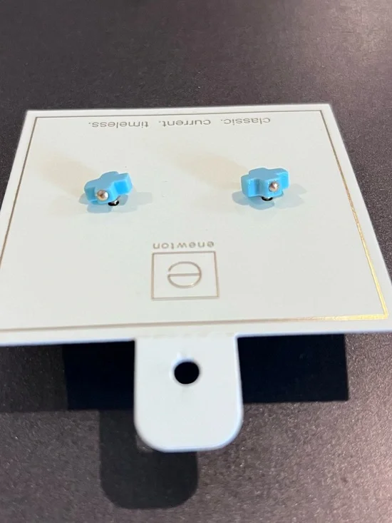 enewton Signature Cross Stud Turquoise Earrings - Picture 4 of 5